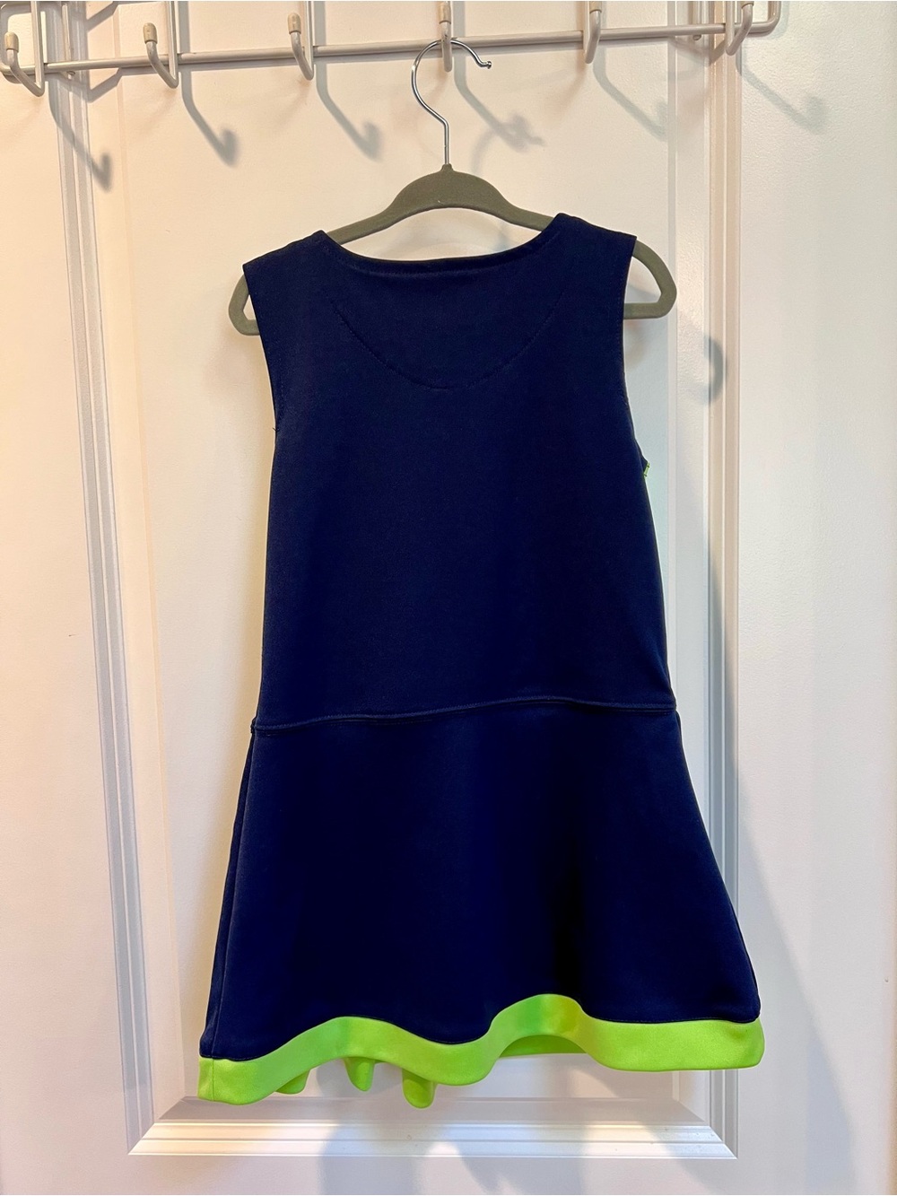 Seattle Seahawks Football Kids' Cheer Dress - Navy & Neon Green Size Small / 4 - Picture 5 of 5